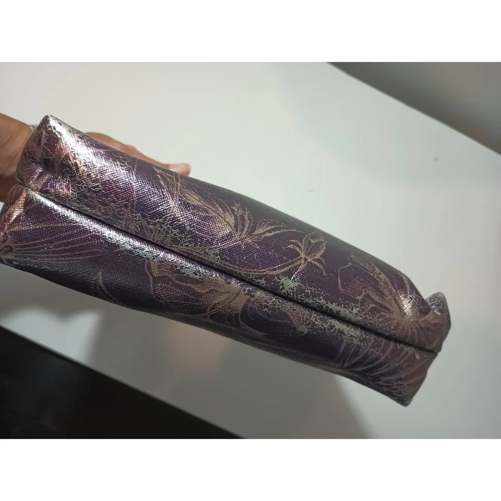Corazón De Melón Hummingbird Makeup Bag Cosmetic Pouch Metallic Floral